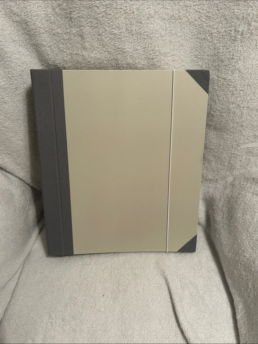 Neutral Gray and Cream Office Binder Folder